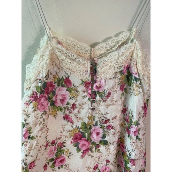 Anthropologie Aratta Silent Journey Floral Lace Trim Girlie Romantic Dress - Picture 5 of 10